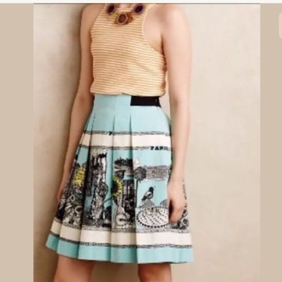 Anthropologie Florence Balducci Paris Cityscape Skirt; Size 2 - Picture 2 of 12